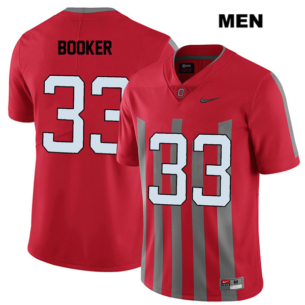Ohio State Buckeyes Men's Dante Booker #33 Red Authentic Nike Elite College NCAA Stitched Football Jersey LD19E12XH